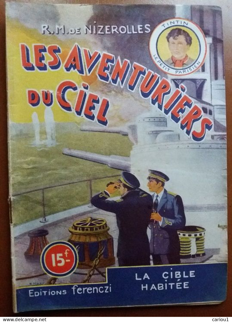 C1 Nizerolles LES AVENTURIERS DU CIEL # 23 La Cible Habitee 1951 SF PORT INCLUS France - Avant 1950