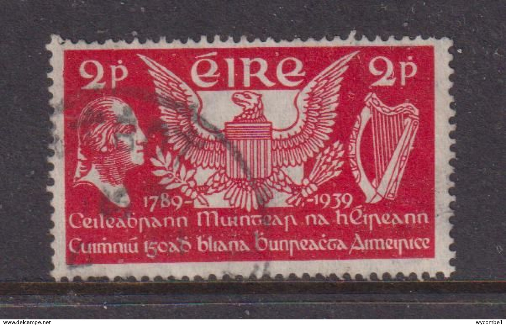 IRELAND - 1939  First US President  2d Used As Scan - Gebruikt