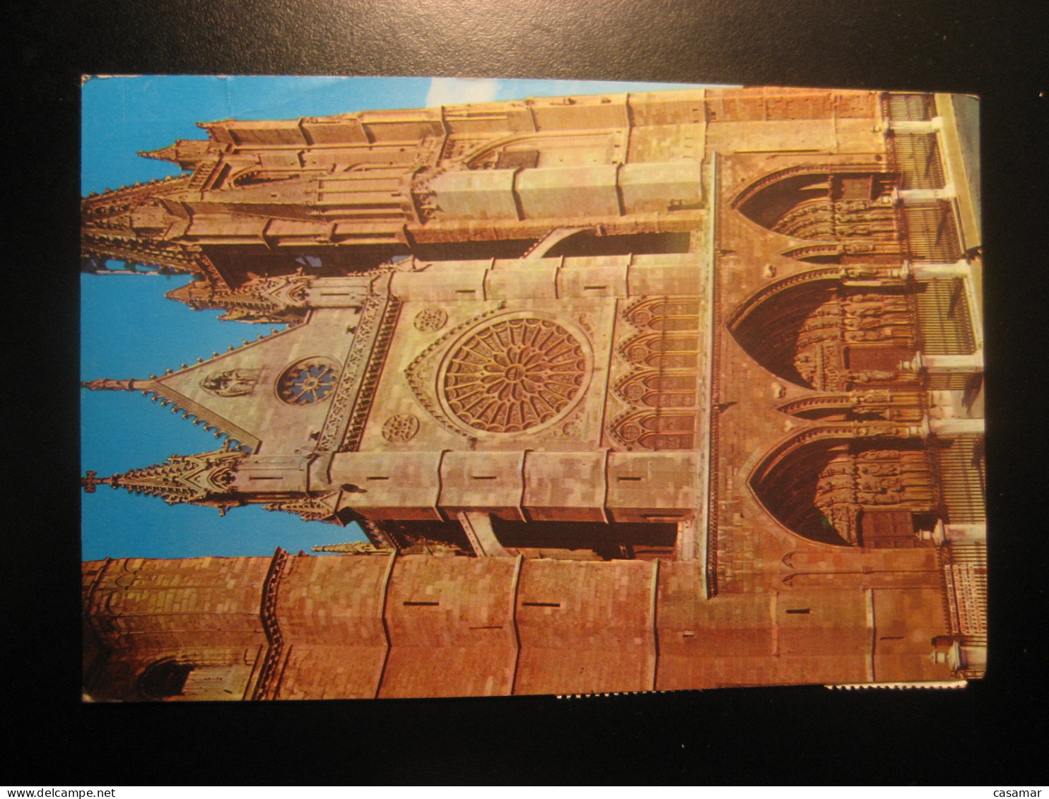 LEON Catedral Cathedral Fachada Principal Cancel VALENICA DE DON JUAN 1982 To Egg Switzerland Postcard SPAIN - León