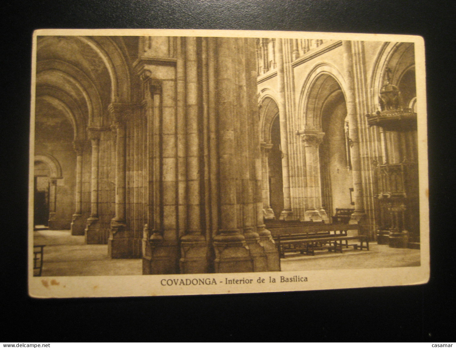 COVADONGA Asturias Interior De La Basilica Postcard SPAIN - Asturias (Oviedo)