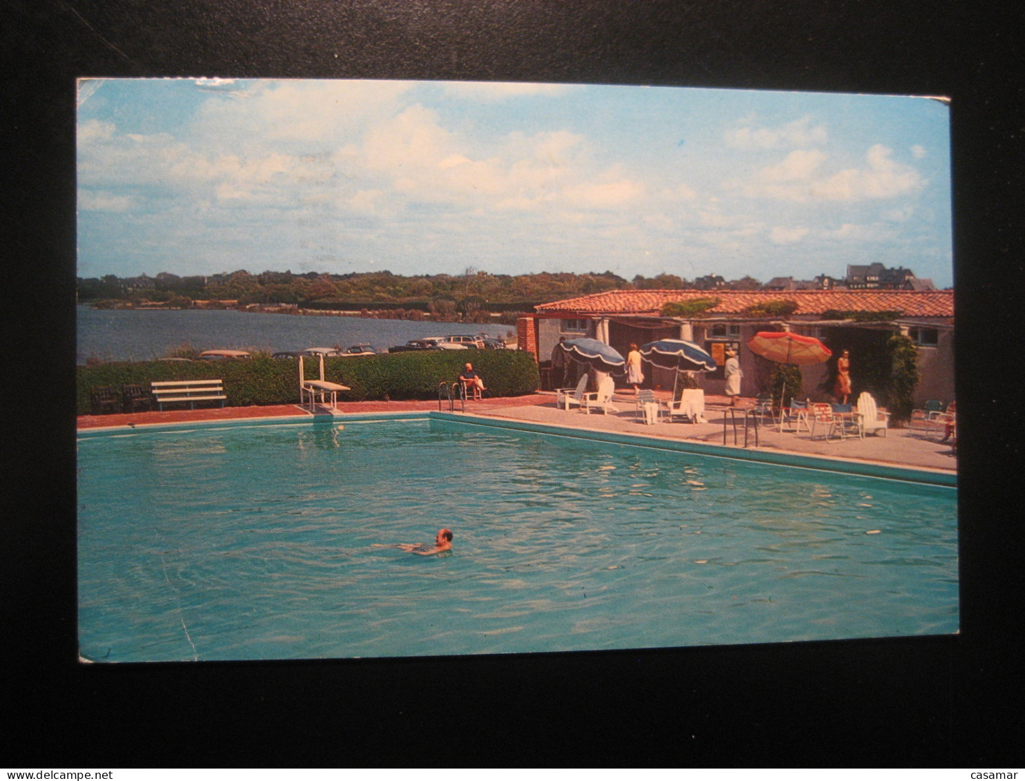 SOUTHAMPTON Long Island New York Swimming Pool Club Cancel 1968 To Sweden Postcard USA - Long Island