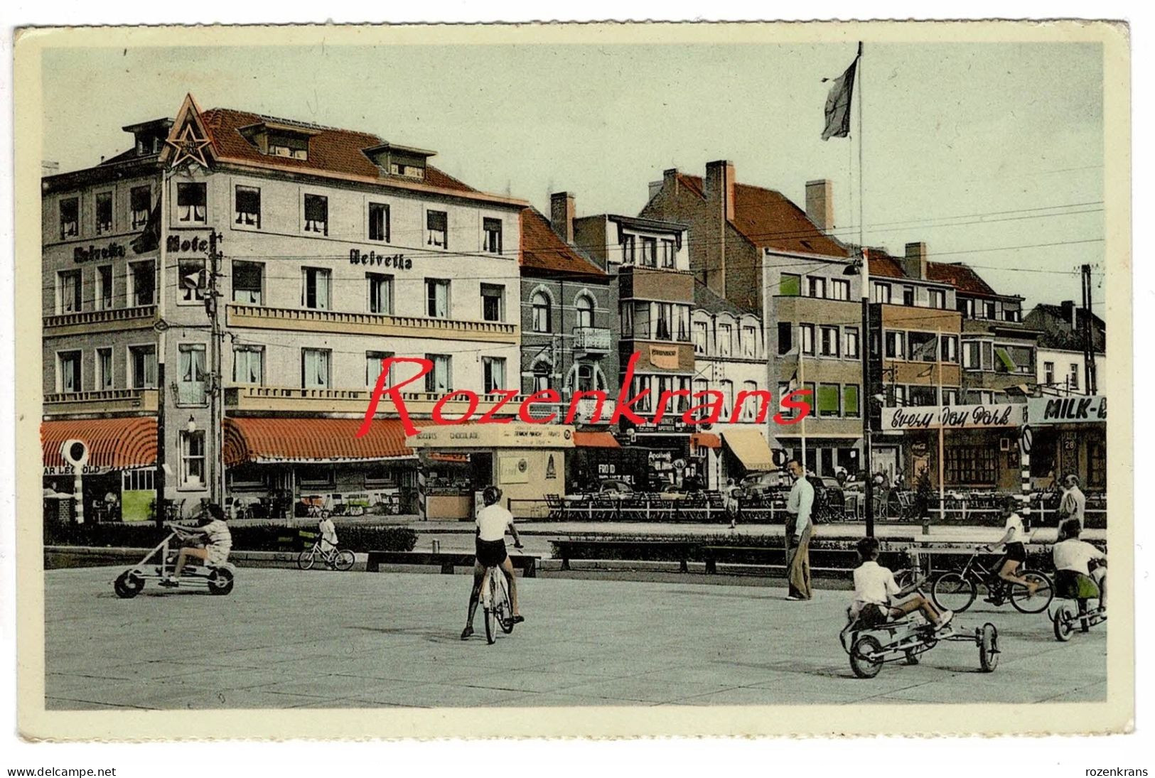 Bredene Breedene S/Mer Aan Zee Speelplein Plaine Des Jeux Geanimeerd Ingekleurd ZELDZAAM Hotel Helvetia - Bredene