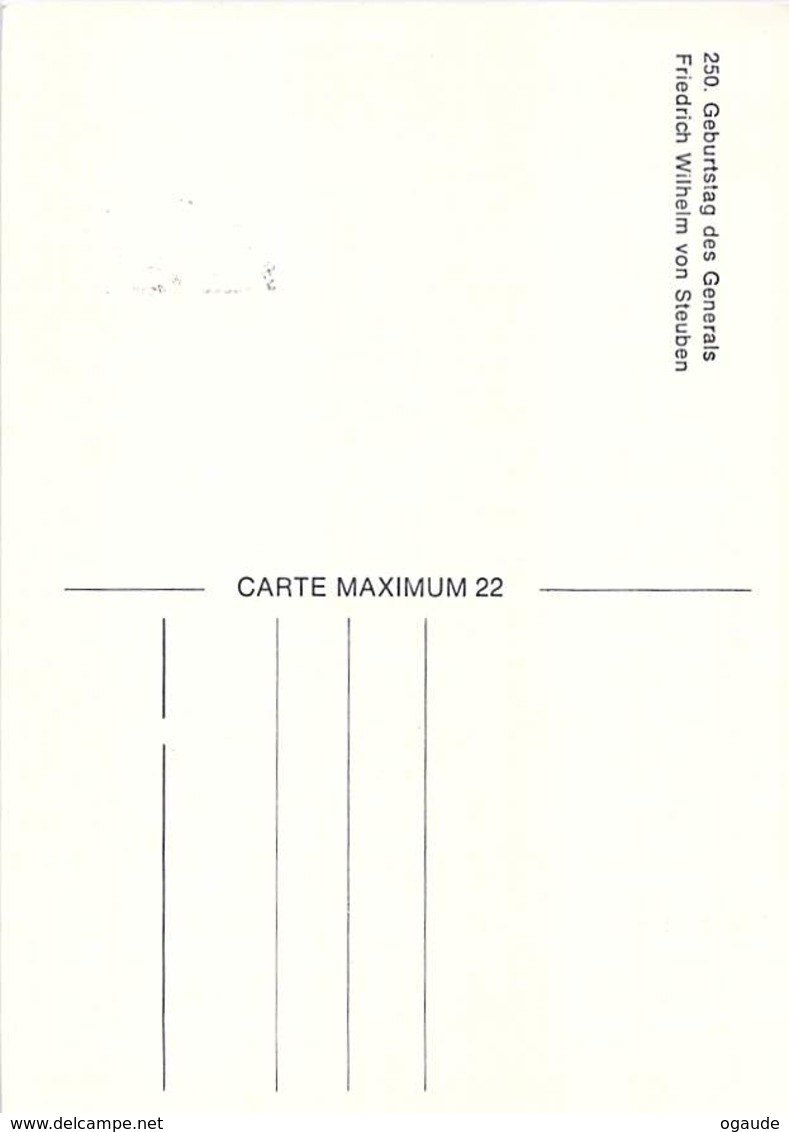 BERLIN CARTE MAXIMUM NUM YVERT 589 GENERAL FRIEDRICH WILHELM VON STEUBEN - Cartes-Maximum (CM)