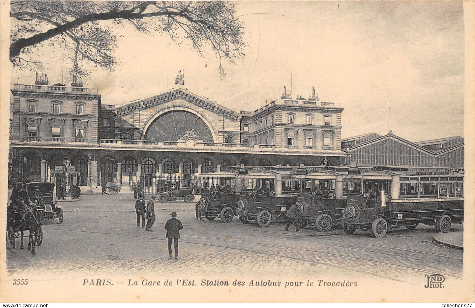 PARIS-75010- LA GARE DE L'EST , STATION DES AUTOBUS POUR LE TROCADERO - Pariser Métro, Bahnhöfe