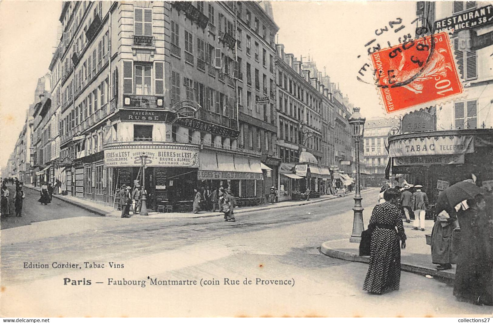 PARIS-75009- FAUBOURG MONTMARTRE ( COIN RUE DE PROVENCE ) - Arrondissement: 09