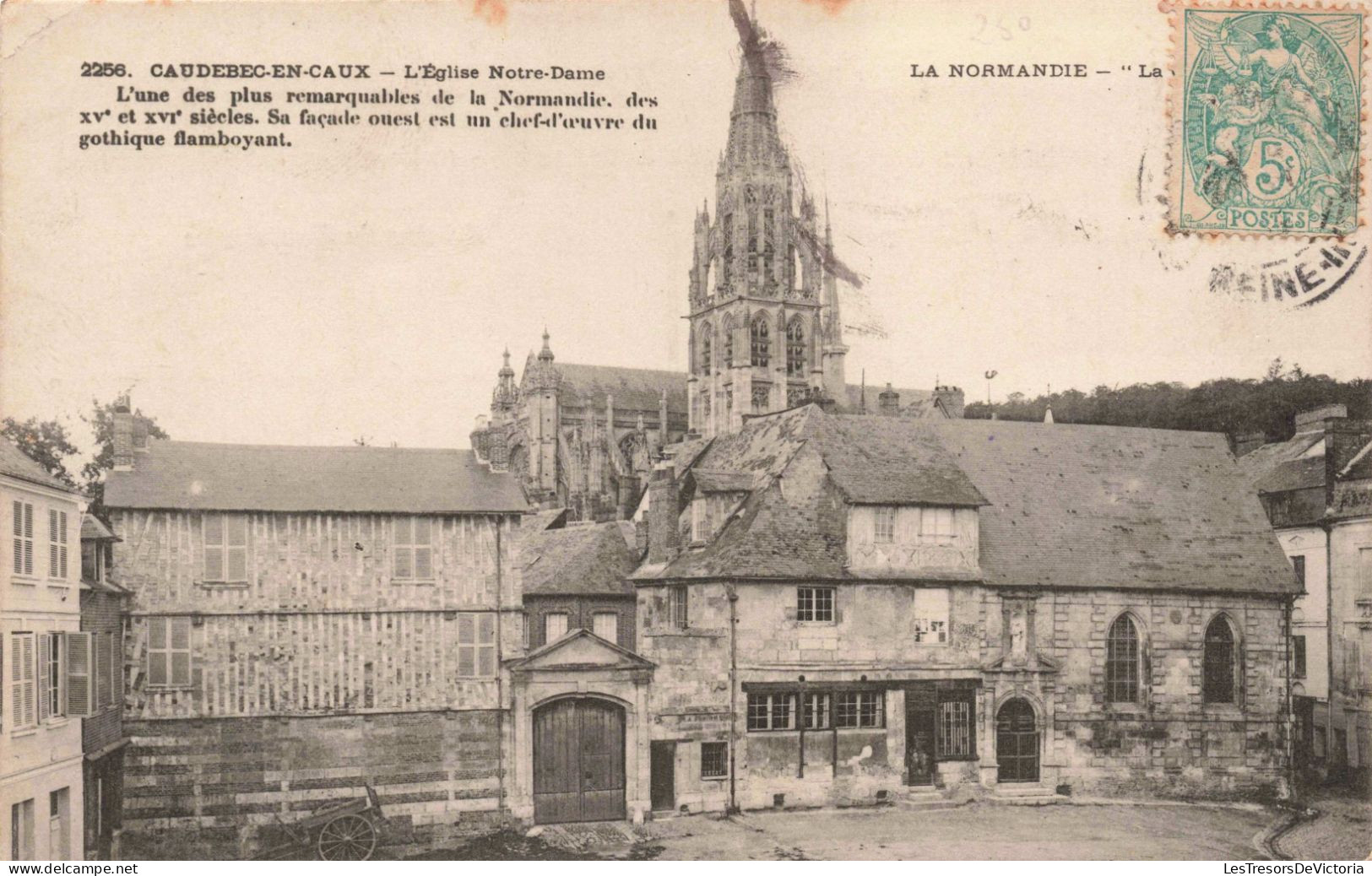 FRANCE - Caudebec-en-Caux - L'église Notre-Dame - Les Quais - Carte Postale Ancienne - Caudebec-en-Caux