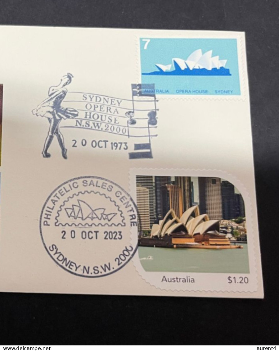 20-10-2023 (4 U 47) Sydney Opera House Celebrate The 50th Anniversary Of Opening (1973 FDC) Opera Opening In 1973 - Danse