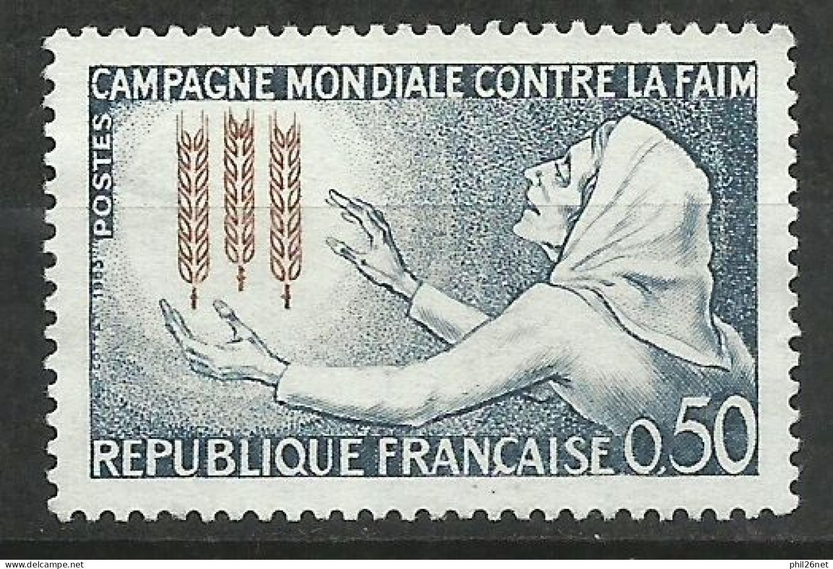 France  N° 1379 Campagne Contre La Faim   épis  Ocre    Neuf  ( *)    B/ TB  Voir Scans Soldes ! ! ! - Unused Stamps