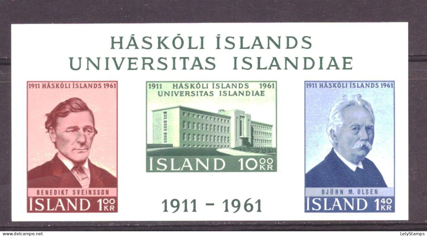 IJsland / Iceland / Island Block 3 MNH ** (1961) - Unused Stamps