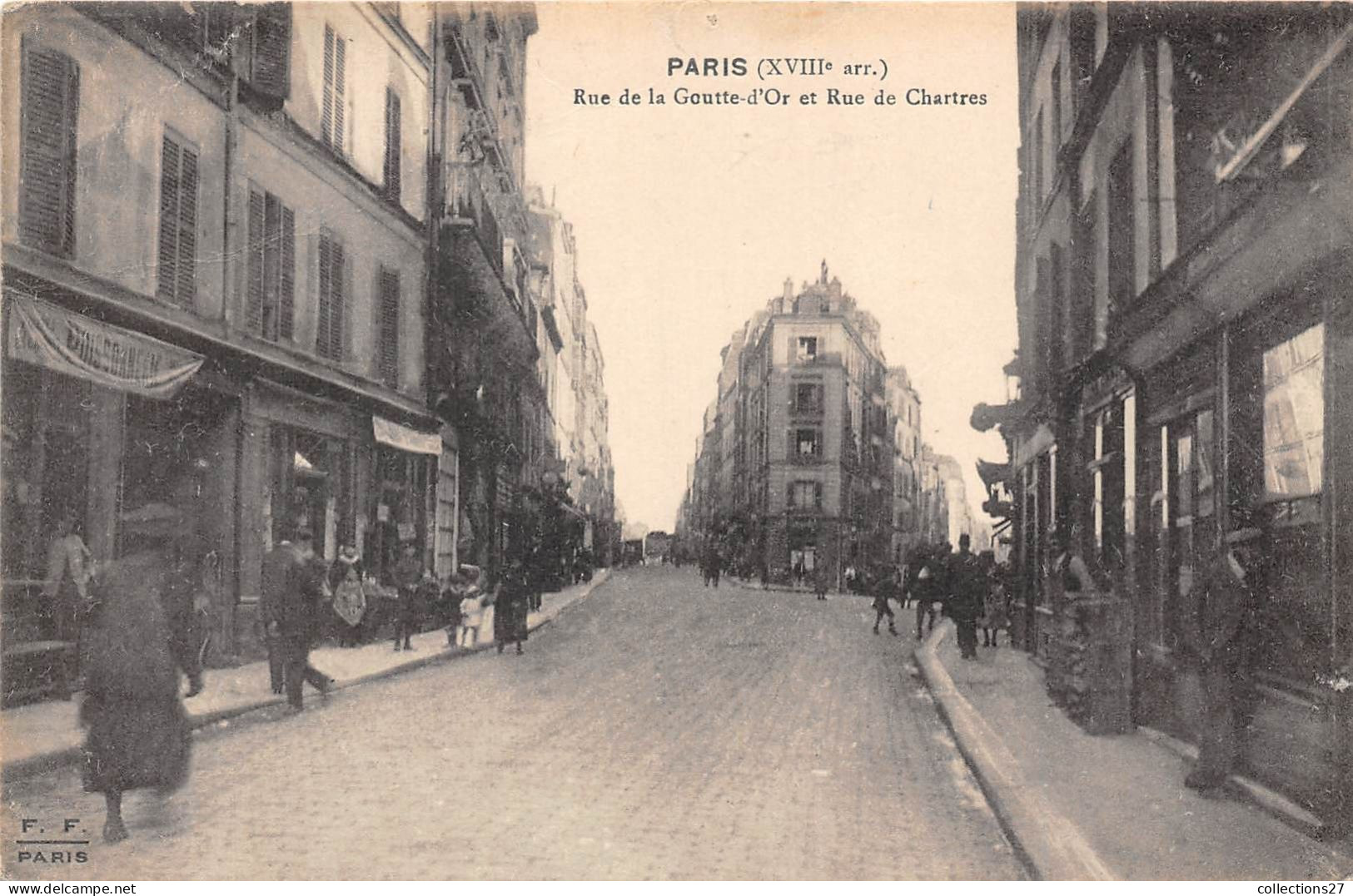 PARIS-75018- RUE DE LA GOUTTE D'OR ET RUE DE CHARTRES - Arrondissement: 18