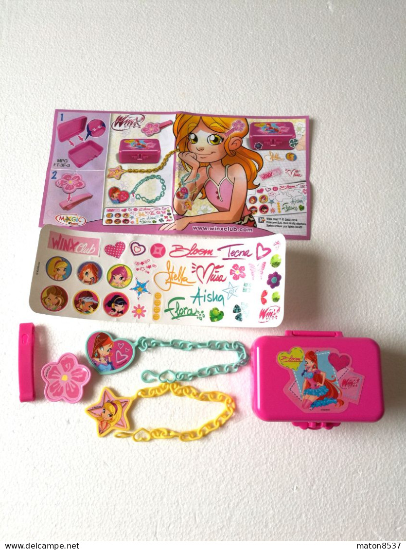 Kinder : MPG-FT-3F-3  Maxi-Ei -Inhalte  2014-15 - WinX Toy-set  + BPZ + Aufkleberfolie - Ü-Ei