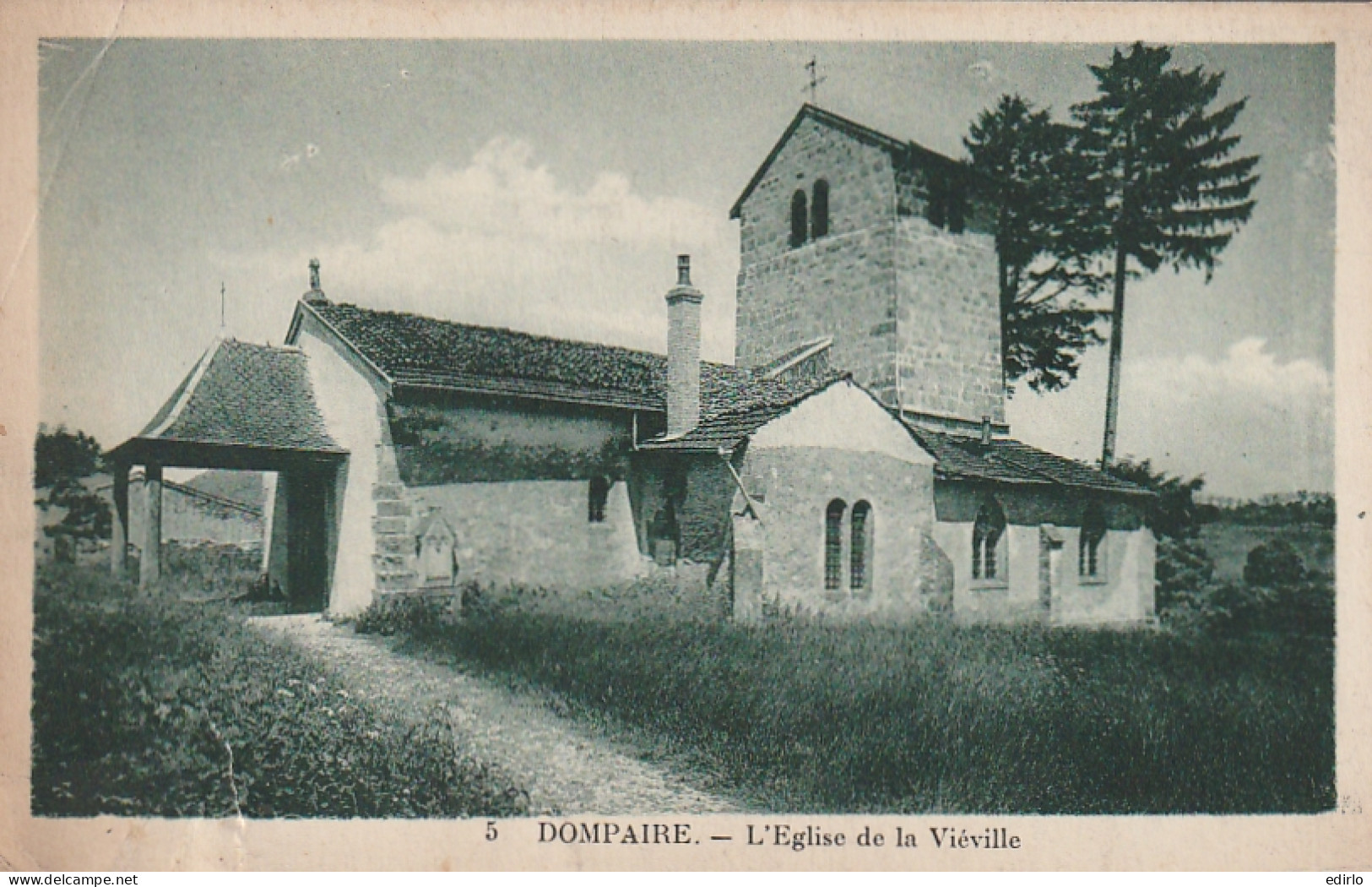 *** 88 ***   DOMPAIRE L'église De La Vieville -unused PETITE DECHIRURE  - Dompaire