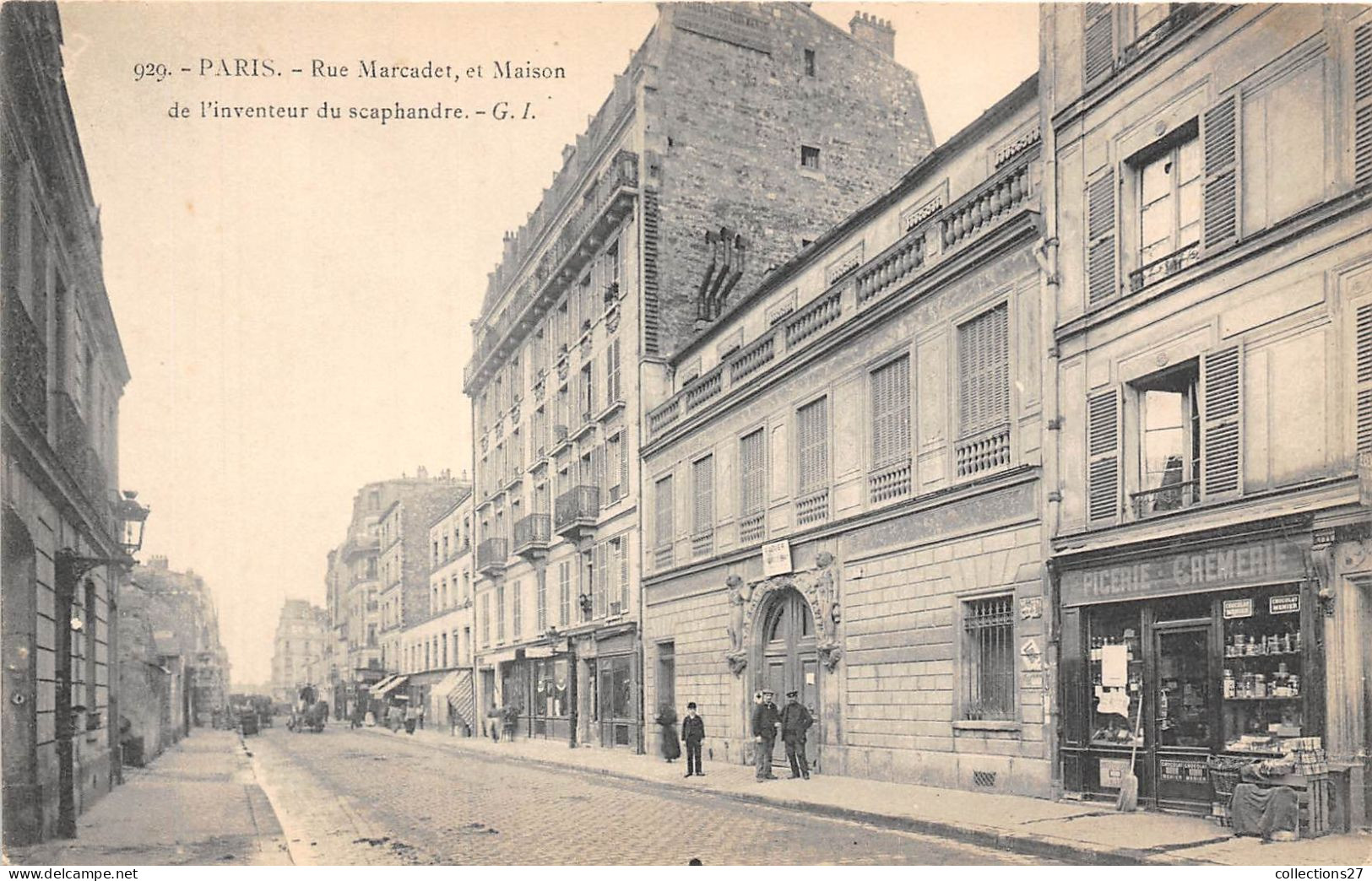 PARIS-75018- RUE MARCADET ET MAISON DE L'INVENTEUR DU SCAPHANDRE - Arrondissement: 18