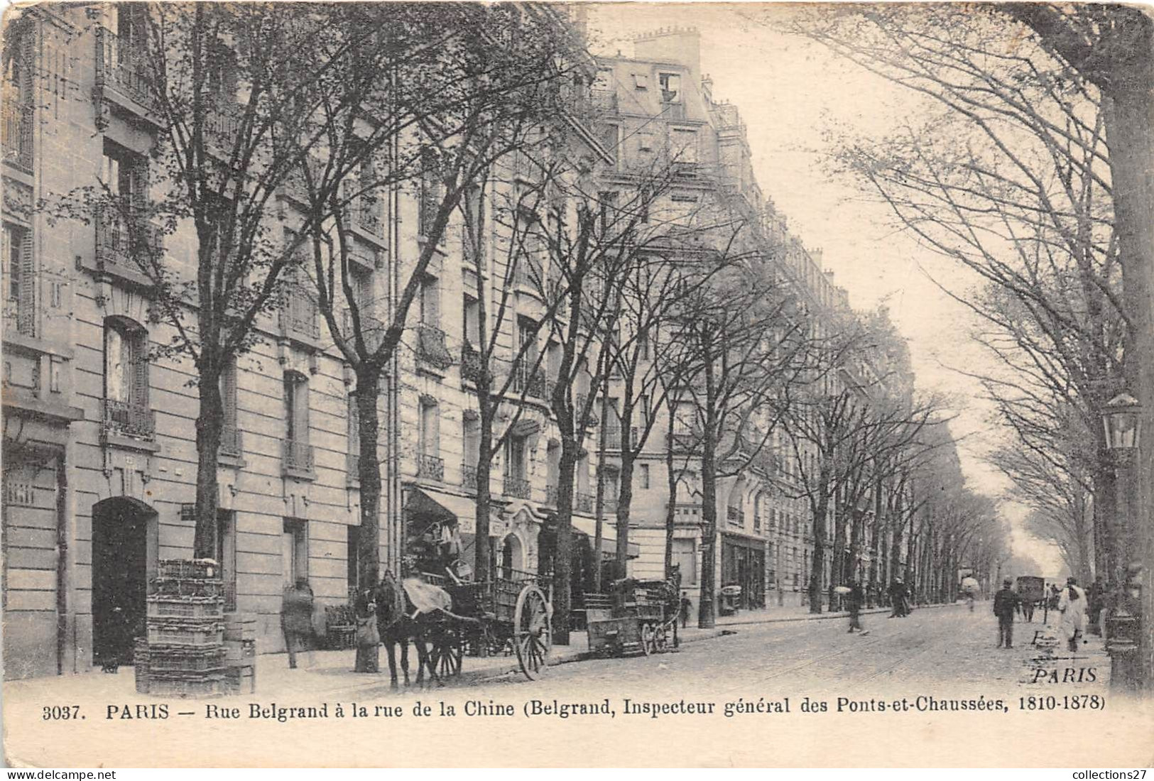 PARIS-75020- RUE BELGRAND A LA RUE DE LA CHINE ( BELGRAND, INSPECTEUR GENERAL DES PONTS-ET-CHAUSSEES ) - Paris (20)