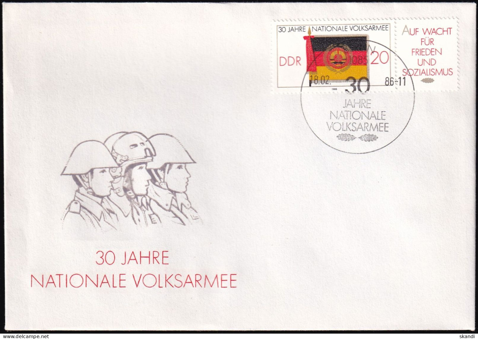 DDR 1986 Mi-Nr. 3001 FDC - 1981-1990