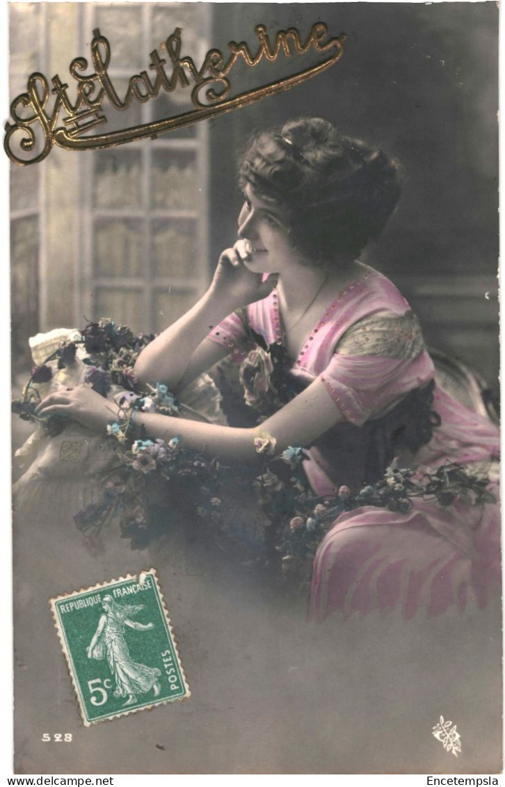CPA Carte Postale France Ste Catherine Une Jeune Femme Souriante 1911 VM72808 - Sainte-Catherine