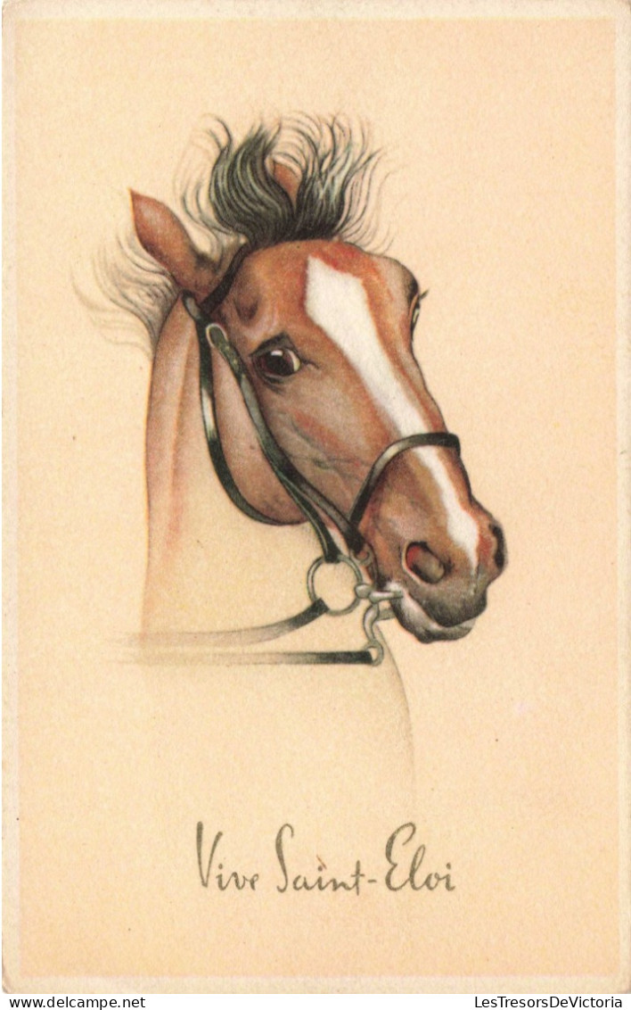 Cheval - Illustrateur - Une Tête De Cheval - Colorisé - Carte Postale Ancienne - Chevaux