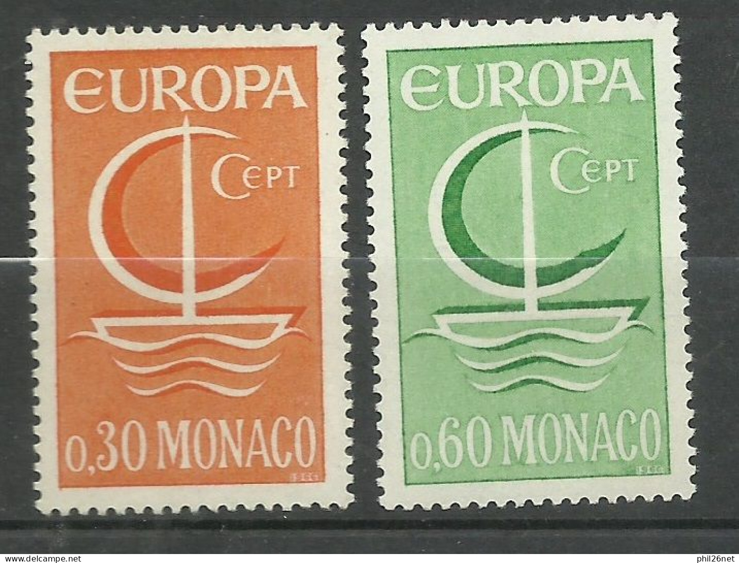 Monaco Europa 1966 N°  698  Et  699   X  4      Neufs   * * B/ TB        Voir Scans          Soldes ! ! ! - 1966