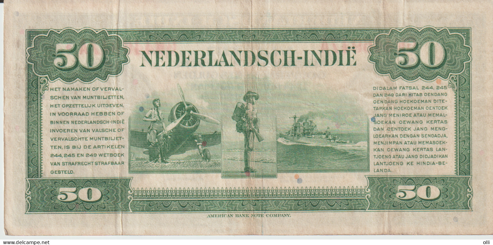 NETHERLANDS INDIES 50 Gulden 1943 - Autres & Non Classés