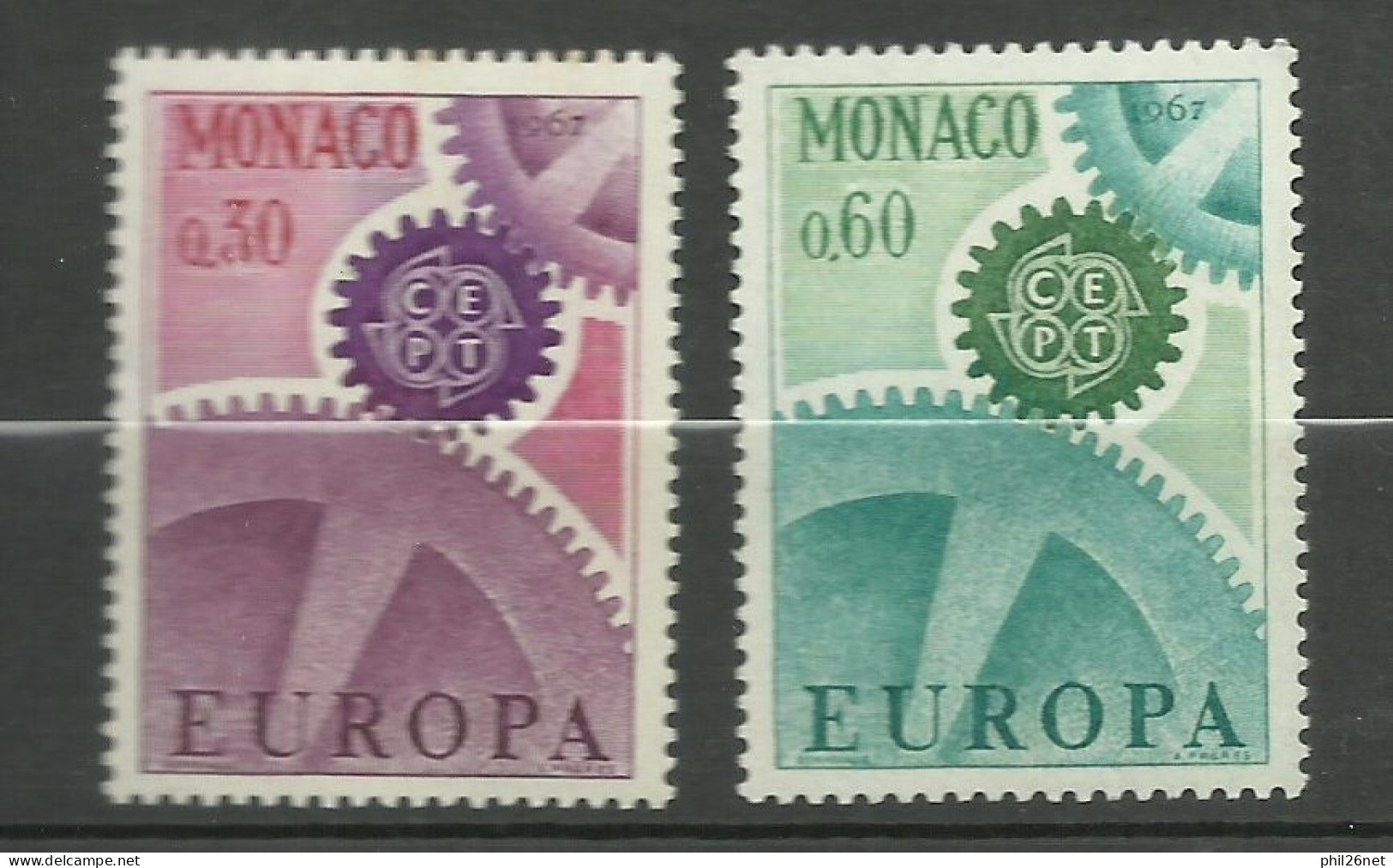 Monaco Europa 1967 N° 729   X 4  Et  730   X 5      Neufs   * * B/ TB        Voir Scans          Soldes ! ! ! - 1967