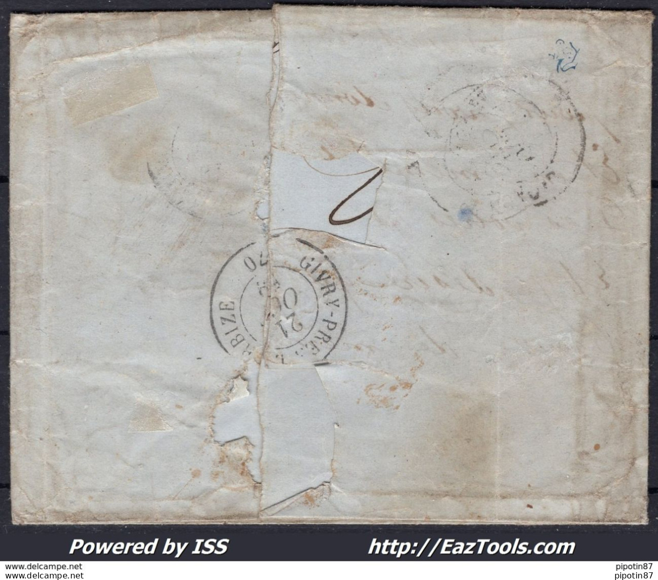 FRANCE MARQUE POSTALE FRANCHISE MILITAIRE 30 CTS + CAD ARMEE D'ITALIE DU 17/10/1859 - Sonstige & Ohne Zuordnung