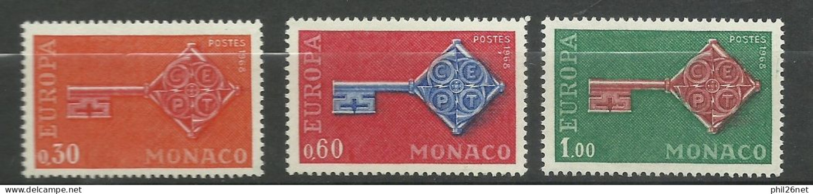 Monaco Europa 1968 N° 749 à 751  X  6      Neufs   * * B/ TB        Voir Scans          Soldes ! ! ! - 1968