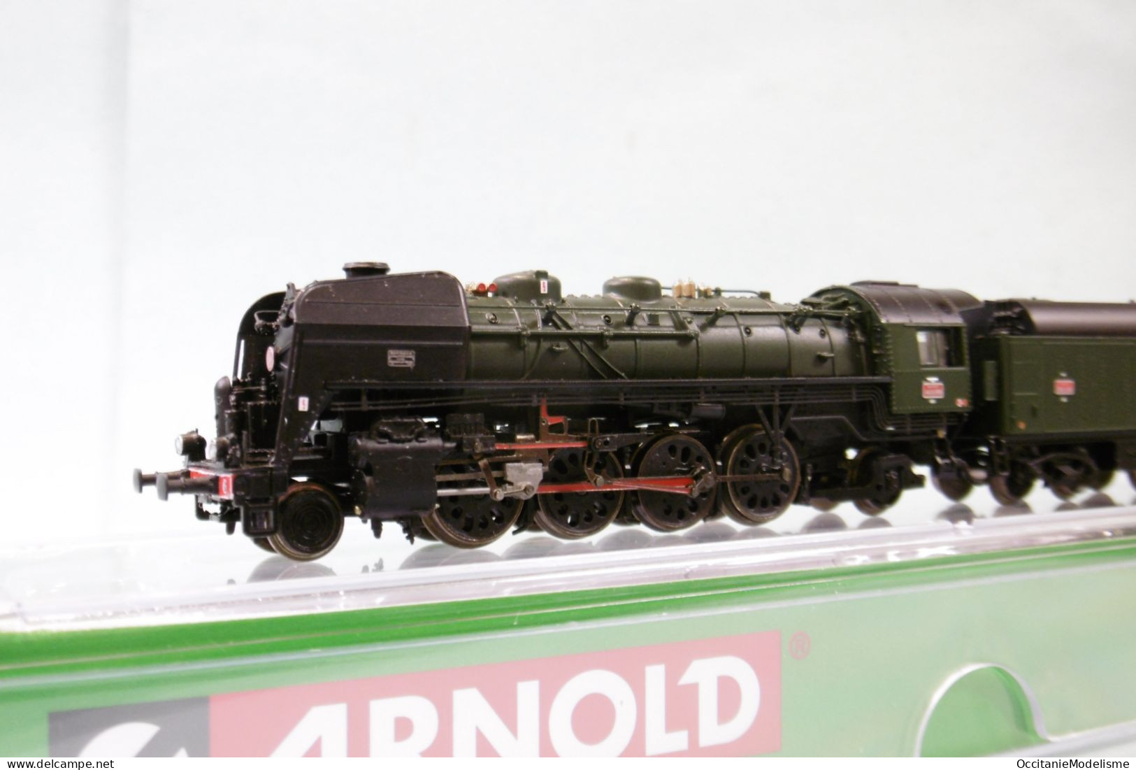 Arnold - Locomotive vapeur 141 R 1155 Fuel vert SNCF DCC Sound réf. HN2483S Neuf NBO N 1/160