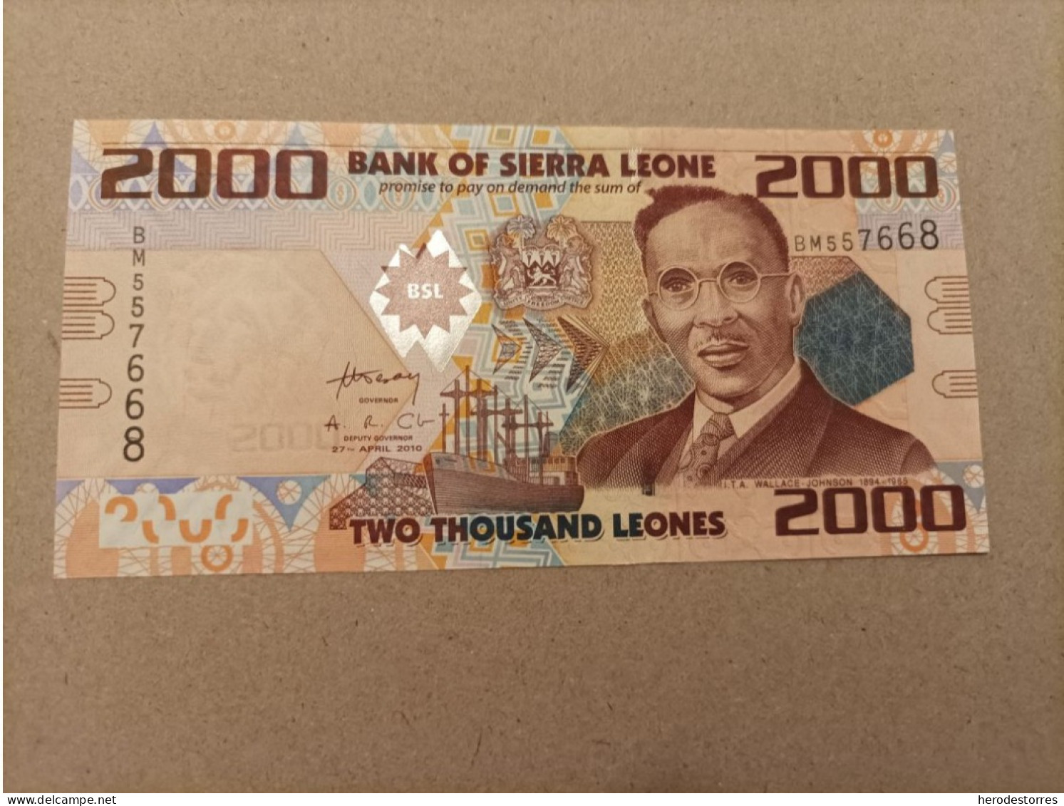 Billete De Sierra Leona De 2000 Leones, Año 2010, UNC - Sierra Leona