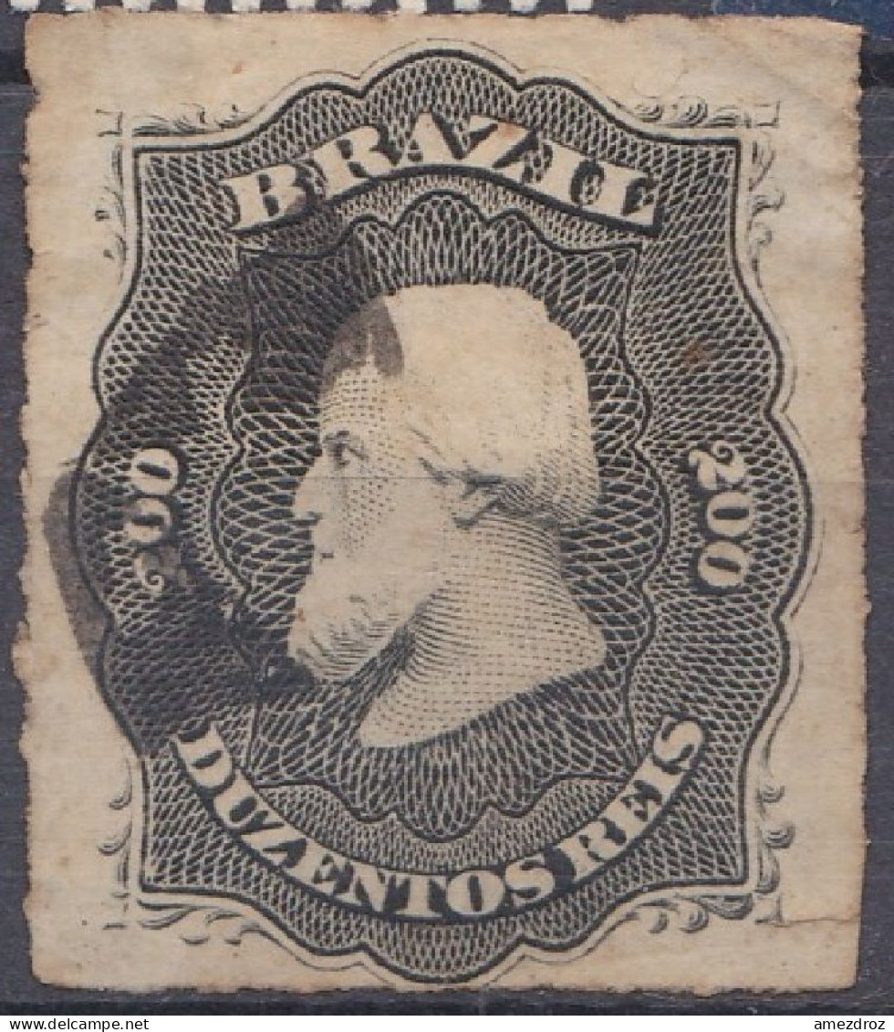 Brésil 1876 N° 40B ​​Empereur Dom Pedro - Roulette  (J12) - Usados