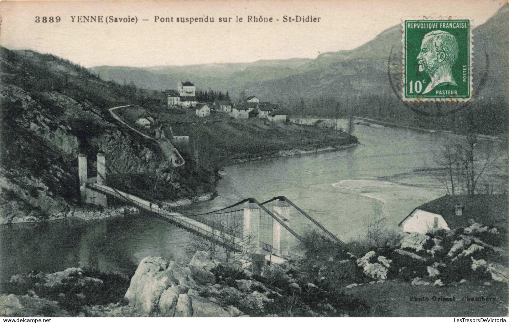 FRANCE -  Yenne - Pont Suspendu Sur Le Rhône-Saint-Didier - Carte Postale Ancienne - Yenne