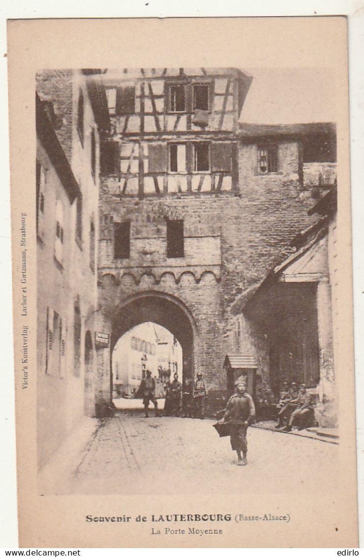 *** 67  ***  Souvenir  De LAUTERBOURG  La Porte Moyenne  Unused/neuve Excellent état - Lauterbourg