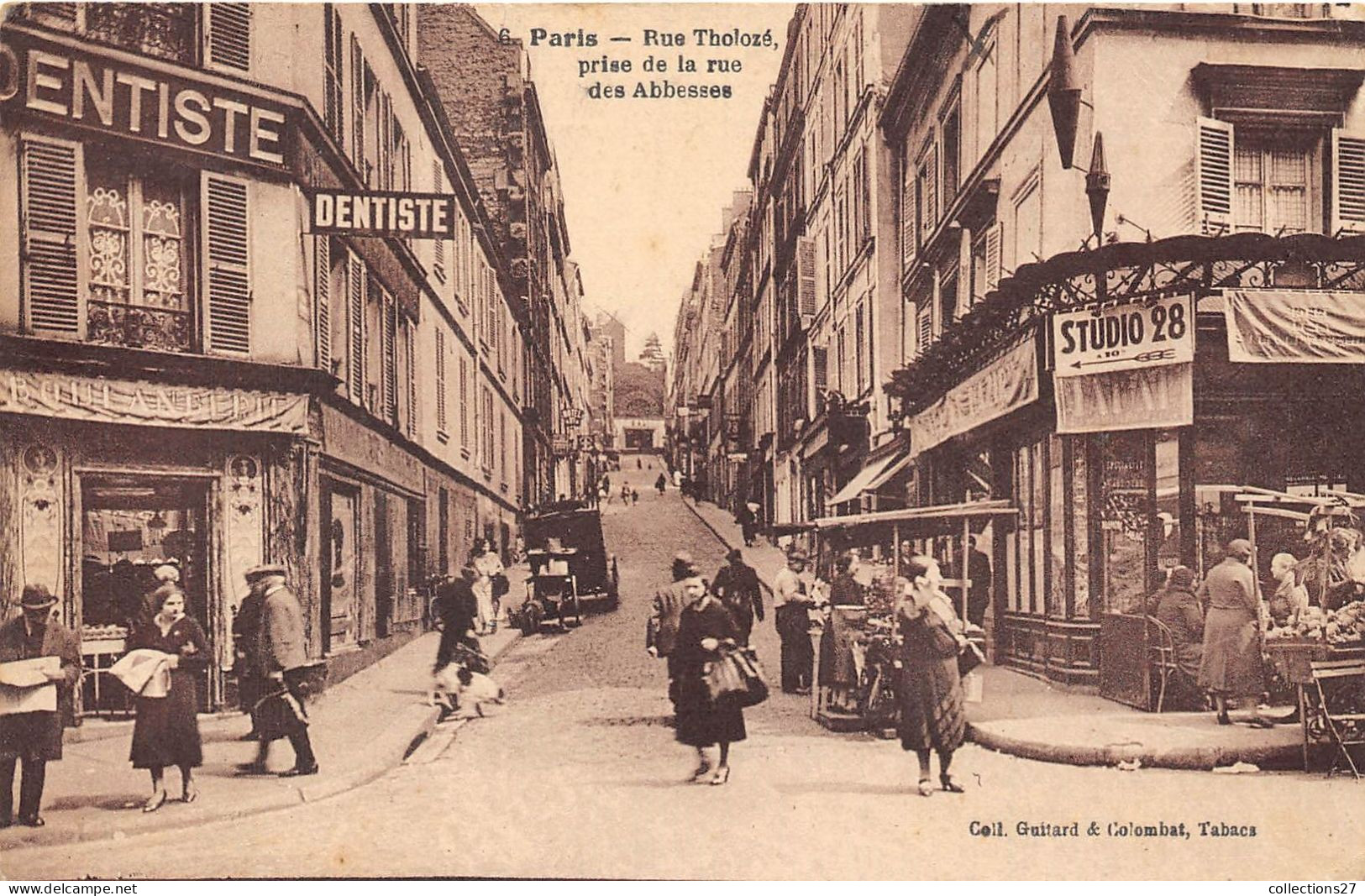 PARIS-75018- RUE THOLOZE PRISE DE LA RUE DES ABBESSES - Arrondissement: 18