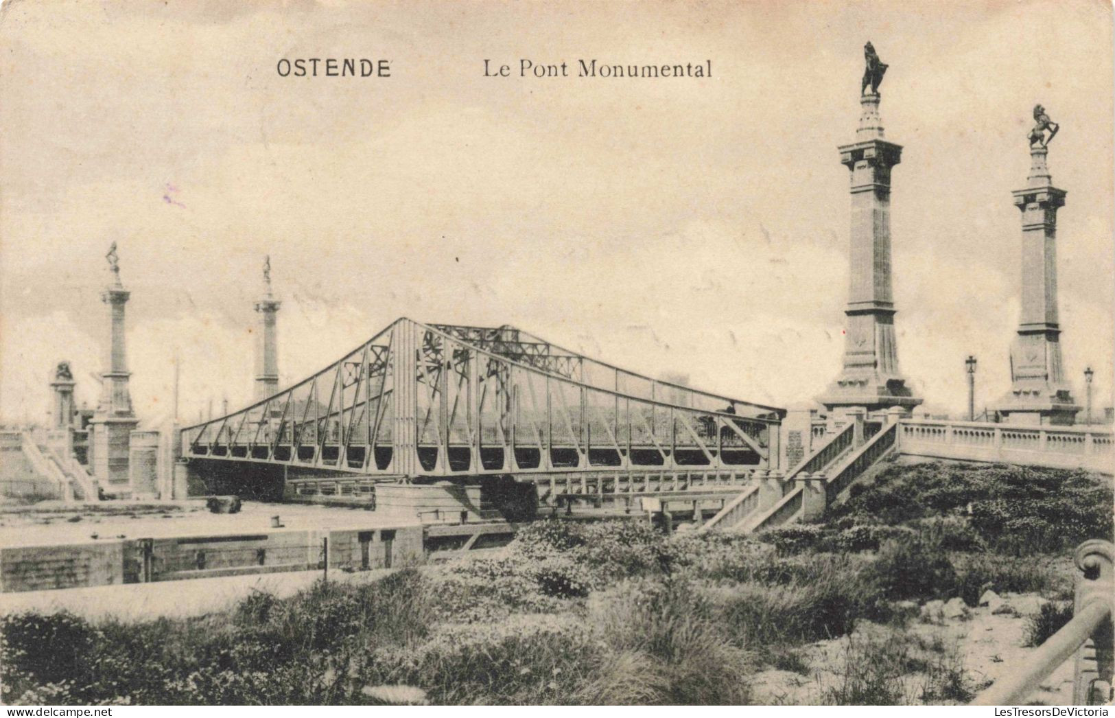 BELGIQUE - Ostende - Le Pont Monumental - Carte Postale Ancienne - Oostende