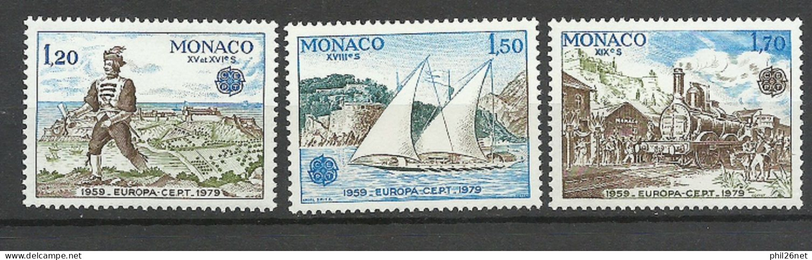 Monaco Europa 1979 N° 1186 Et 1188      Neufs   * * B/ TB        Voir Scans          Soldes ! ! ! - 1979