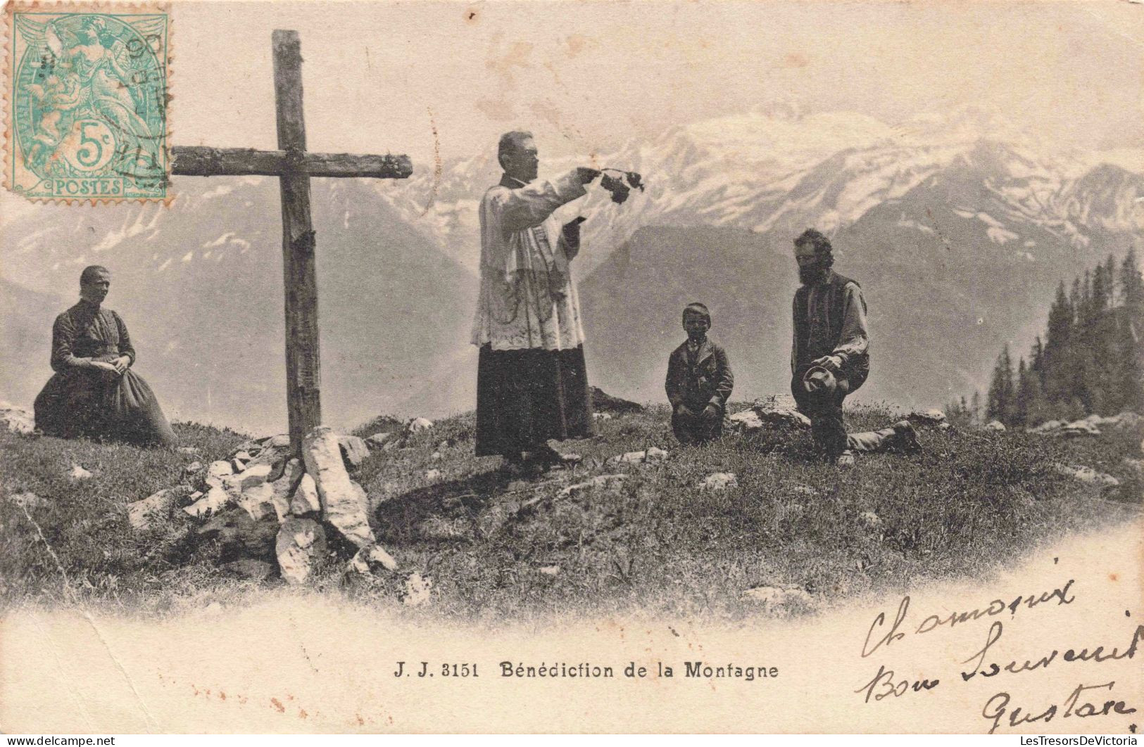 PHOTOGRAPHIE - Bénédiction De La Montagne - Carte Postale Ancienne - Fotografie