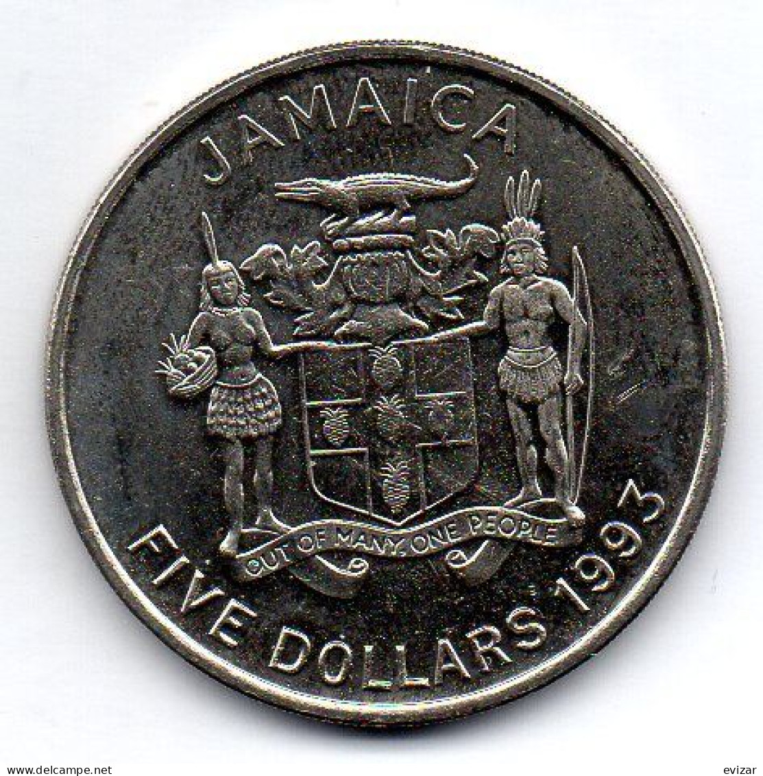 JAMAICA, 5 Dollars, Nickel, Year 1993, KM # 157 - Jamaica