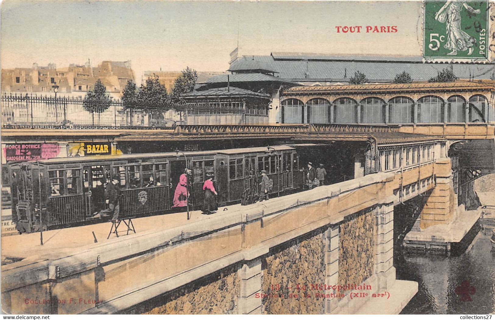 PARIS-TOUT PARIS- LE METROPOLITAIN- STATION DE LA BASTILLE XII E R - Metro, Stations