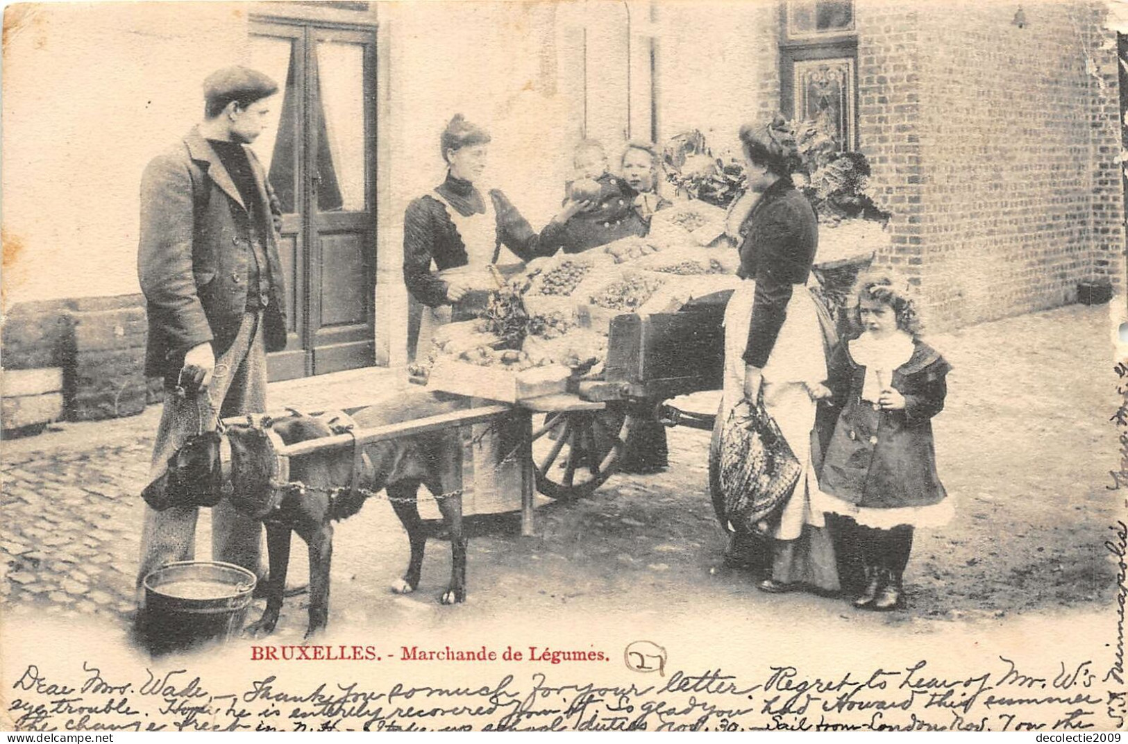 Br104995 Bruxelles Marchande De Legumes Belgium Vegetables Sellers - Ambachten