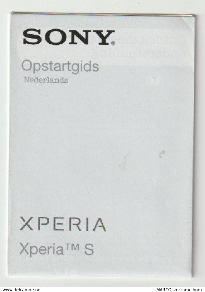 Brochure-leaflet: Telefoon/telephone SONY Ericsson Xperia Mobile (NL) 2012 LT26i - Telephony