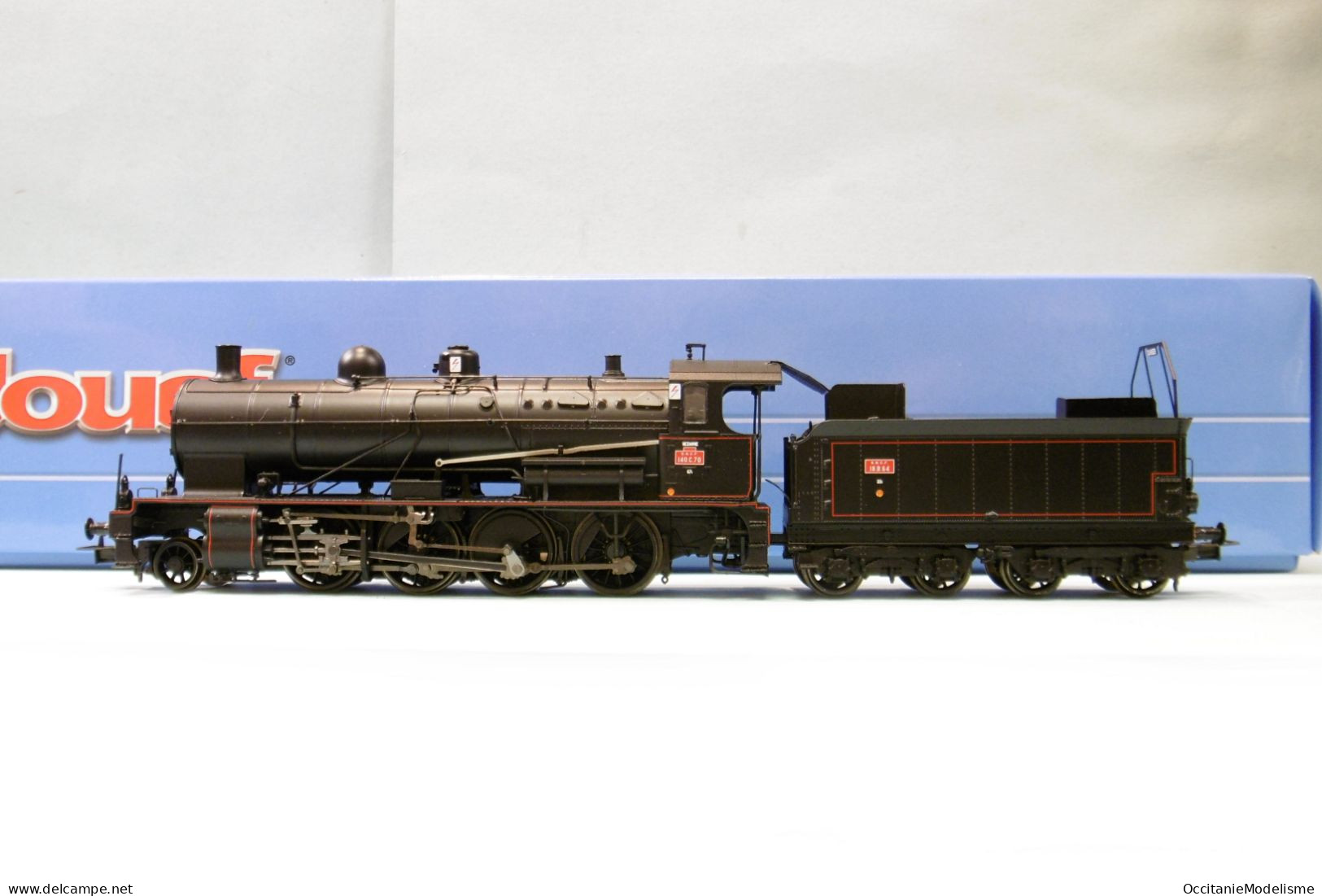 Jouef - Locomotive Vapeur 140 C 70 Noir Filets Rouges DCC Sound ép. III Réf. HJ2405S HO 1/87 - Locomotive