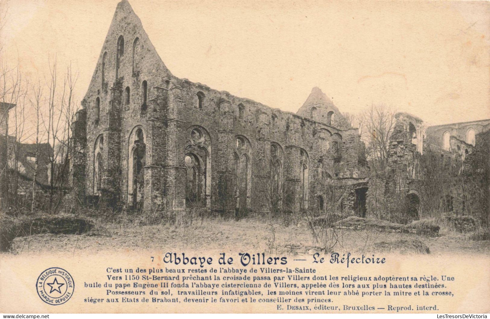 BELGIQUE - Abbaye-de-Villers - Le Réfectoire - Carte Postale Ancienne - Villers-la-Ville