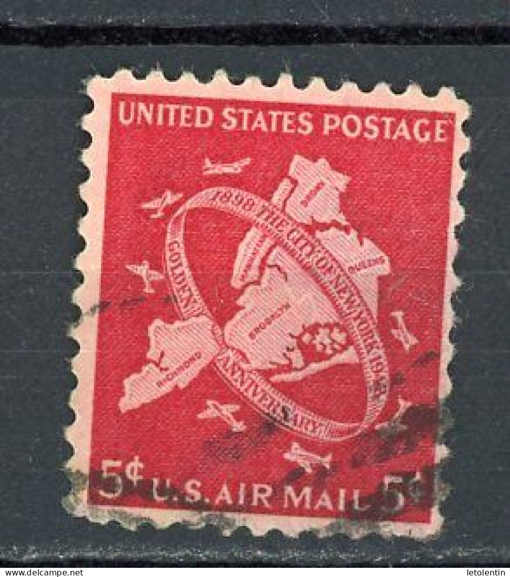 USA : POSTE AÉRIENNE - N° Yvert 39 Obli. - 2a. 1941-1960 Usados