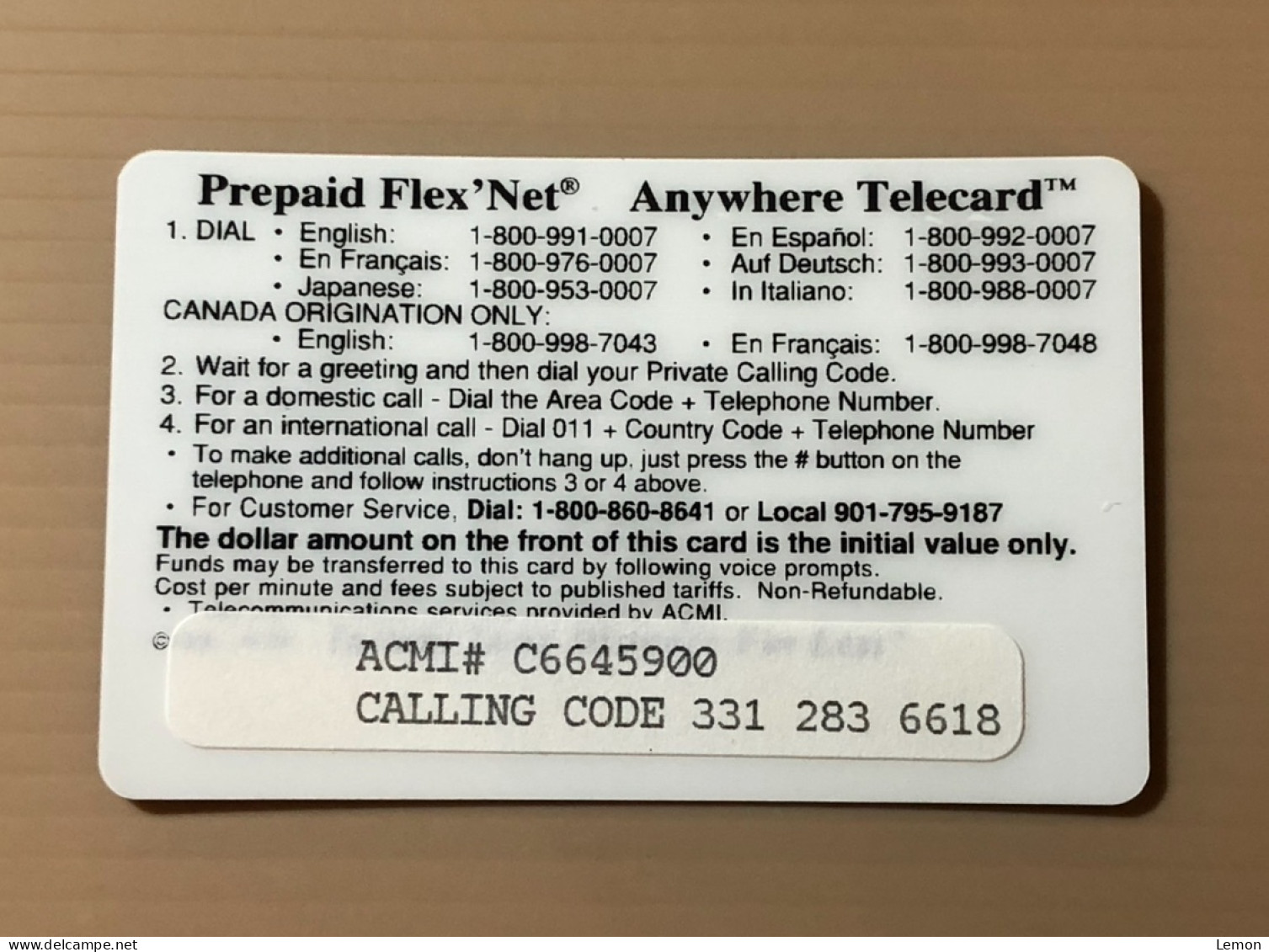 Mint USA UNITED STATES America Prepaid Telecard Phonecard, Singapore International Coin Show 1996, Set Of 1 Mint Card - Amerivox