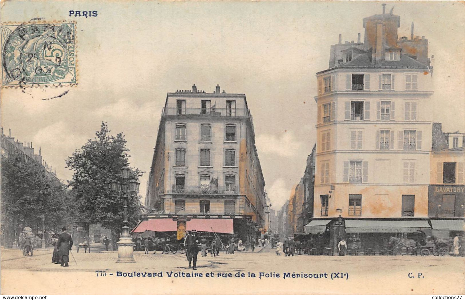 PARIS-75011- BOULEVARD VOLTAIRE ET RUE DE LA FOLIE MERICOURT - Arrondissement: 11