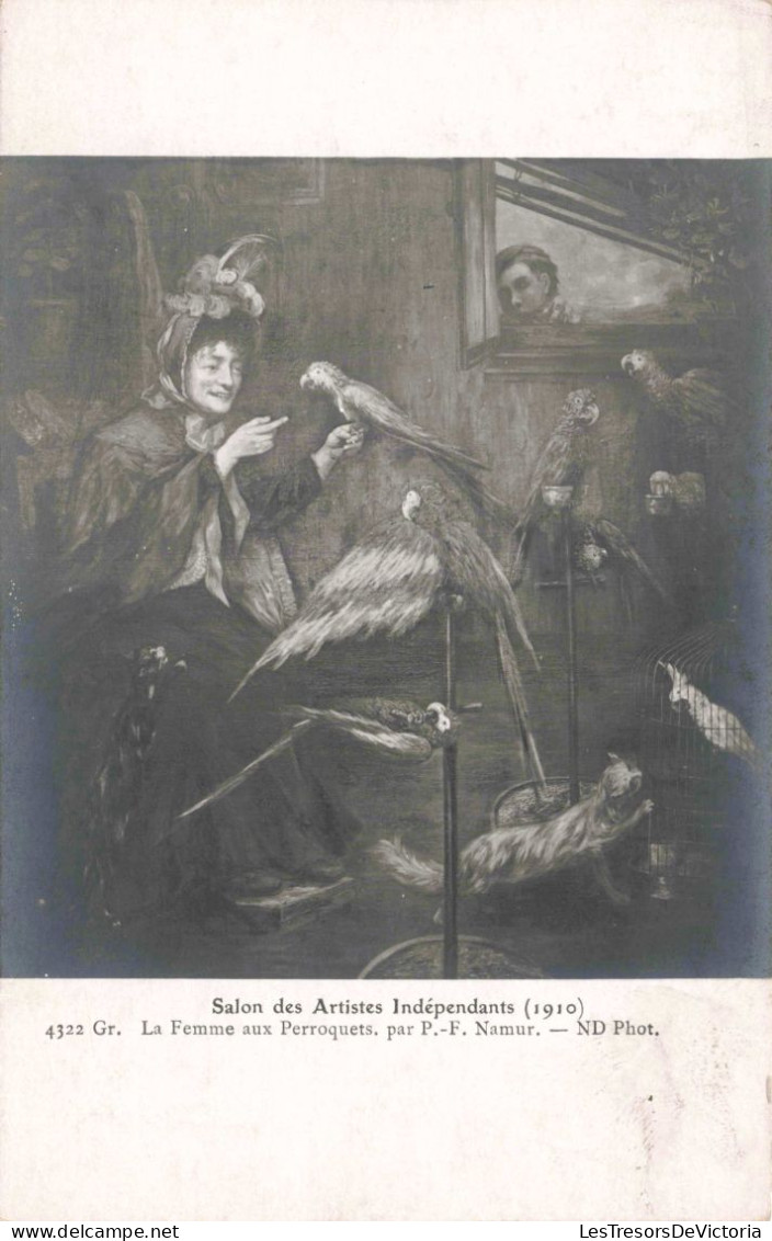 PENTURES & TABLEAUX - La Femme Aux Perroquets - Carte Postale Ancienne - Paintings