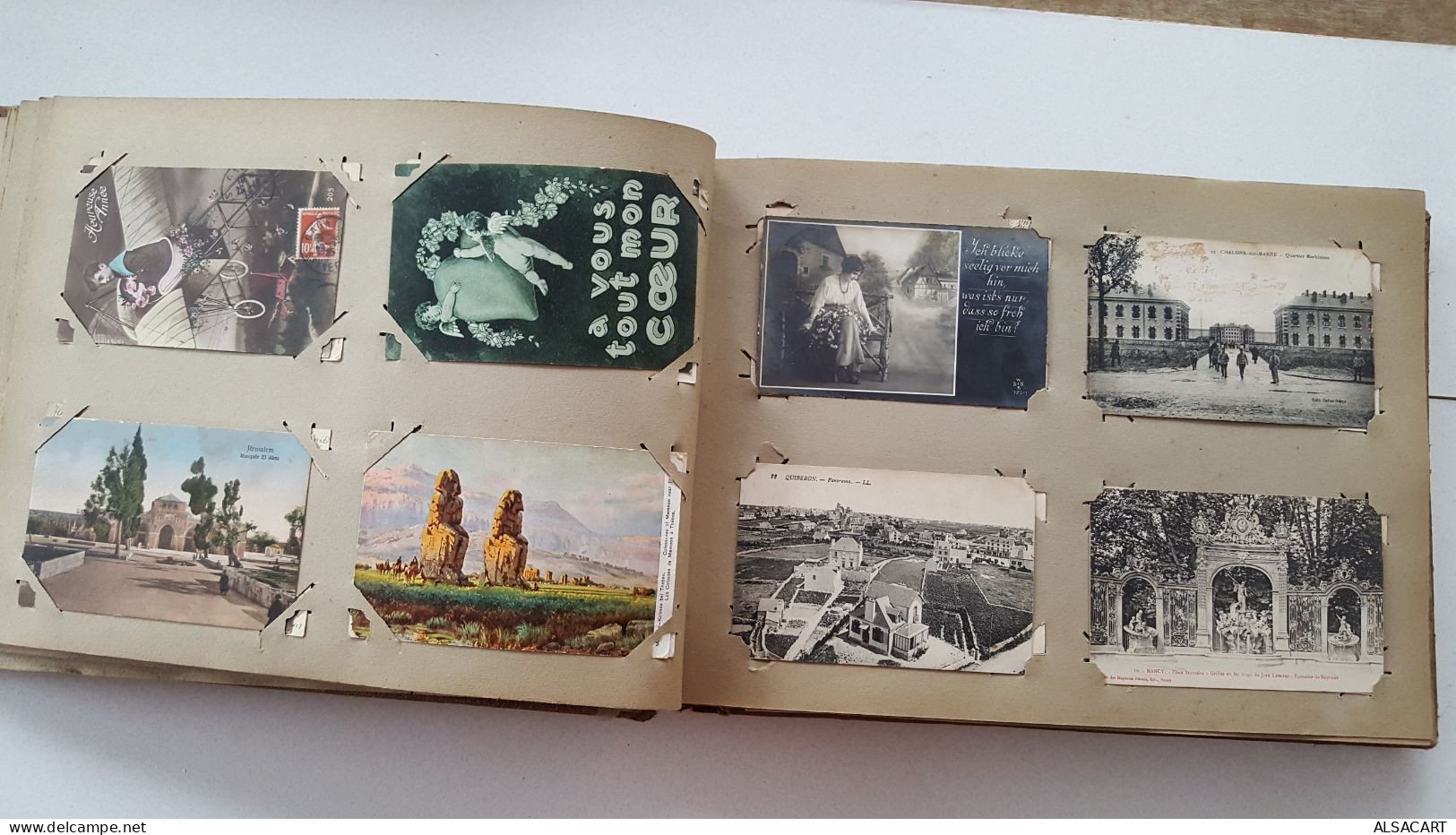 album avec plus de 300 cartes postales anciennes france ,militaires , fantaisie ,moselle, thionville