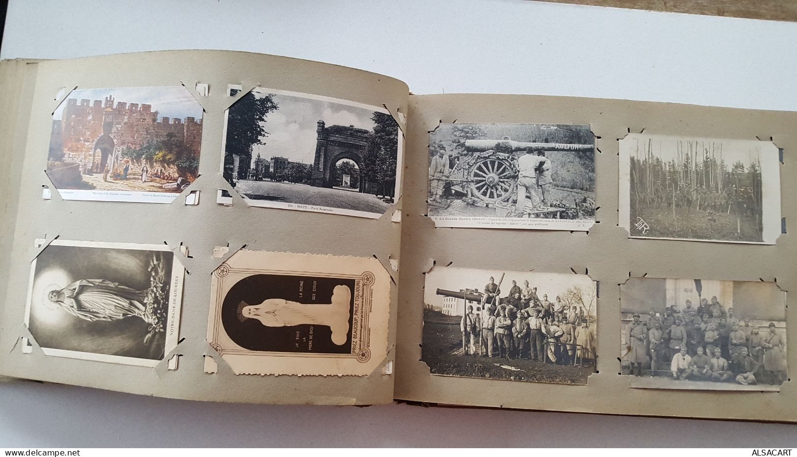 album avec plus de 300 cartes postales anciennes france ,militaires , fantaisie ,moselle, thionville