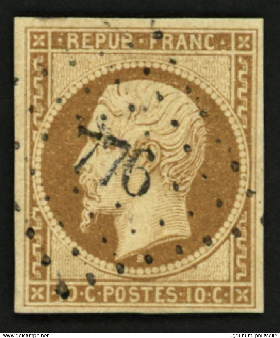 10c PRESIDENCE (n°9) TB Margé Obl. PC 776. Cote 850€. Signé CALVES. TTB. - 1852 Louis-Napoleon