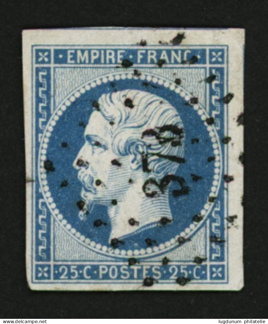 25c Empire (n°15) TTB Margé Obl. PC 373. Cote 290€++. Signé SCHELLER. Superbe. - 1853-1860 Napoleon III