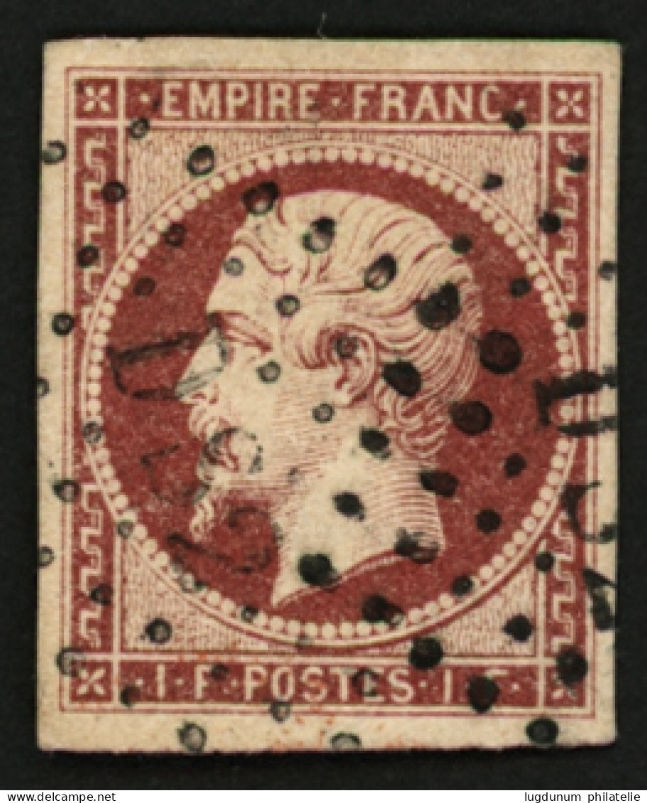 1F Empire (n°18) TTB Margé Obl. DS2. Cote 3400€++. Signé SCHELLER. Superbe Qualité. - 1853-1860 Napoleon III